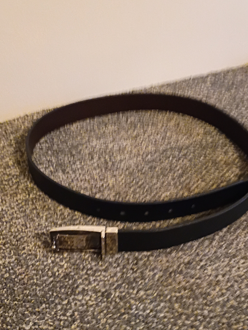 Pierre Cardin Reversible Black And Brown Leather Belt with Silver-Tone Buckle